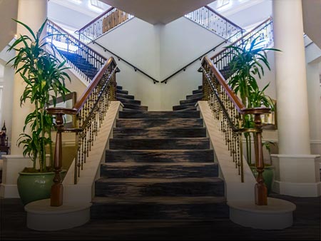 Installed Custom Metal Stairway at Tiburon Golf Club by Valentine Glass & Metals (VGM)